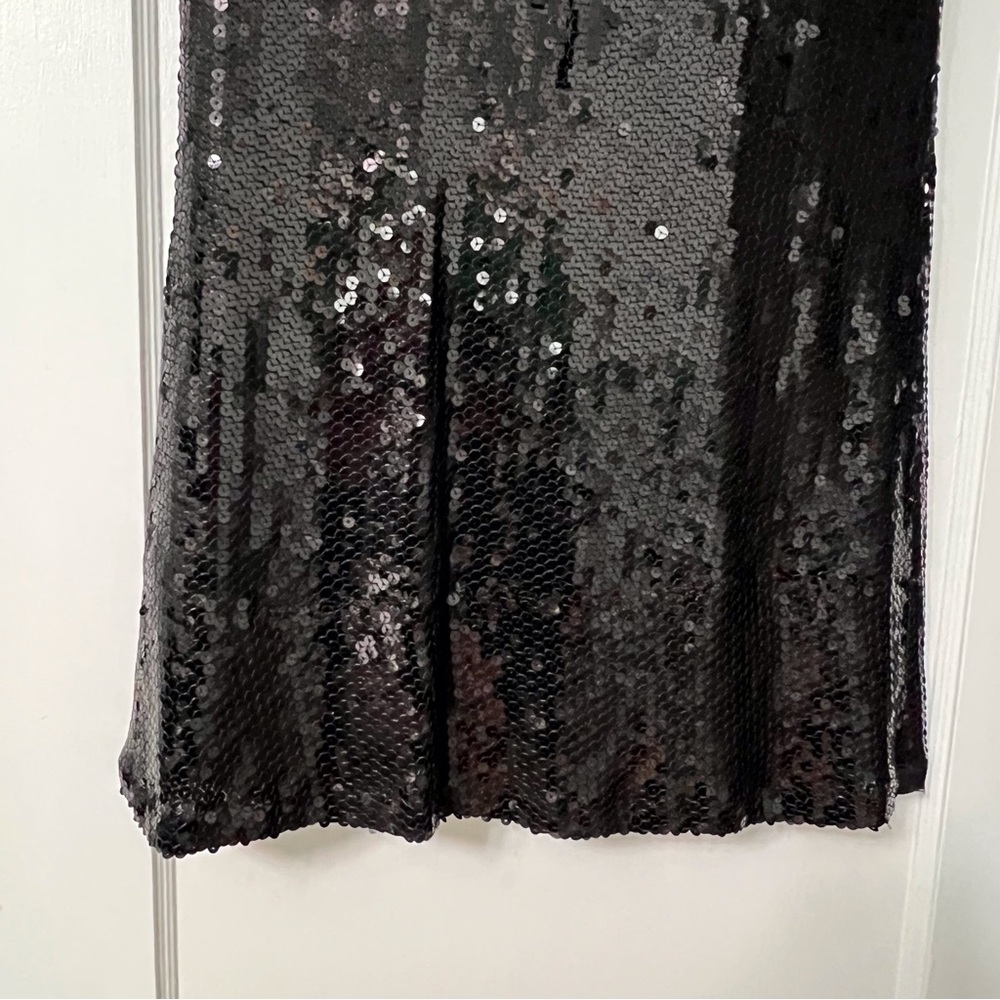 Donna Morgan Black Sequin Shift Dress - Picture 7 of 9
